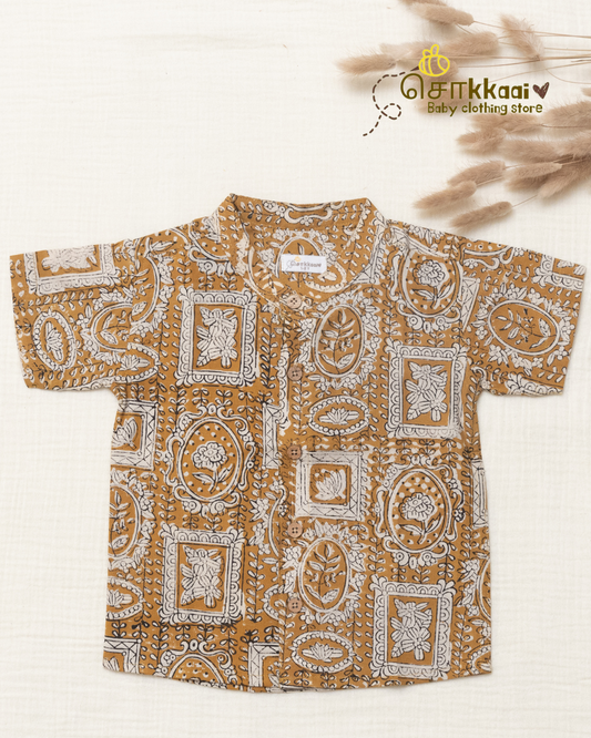 Mustard Tales Mandarin Collar Kids Shirt (0-6yrs) - Son