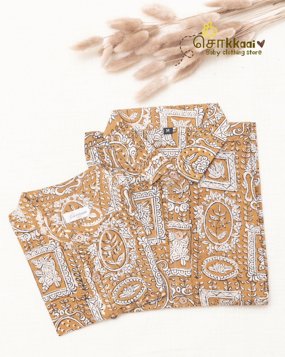 Mustard Tales Mandarin Collar Kids Shirt (0-6yrs) - Son