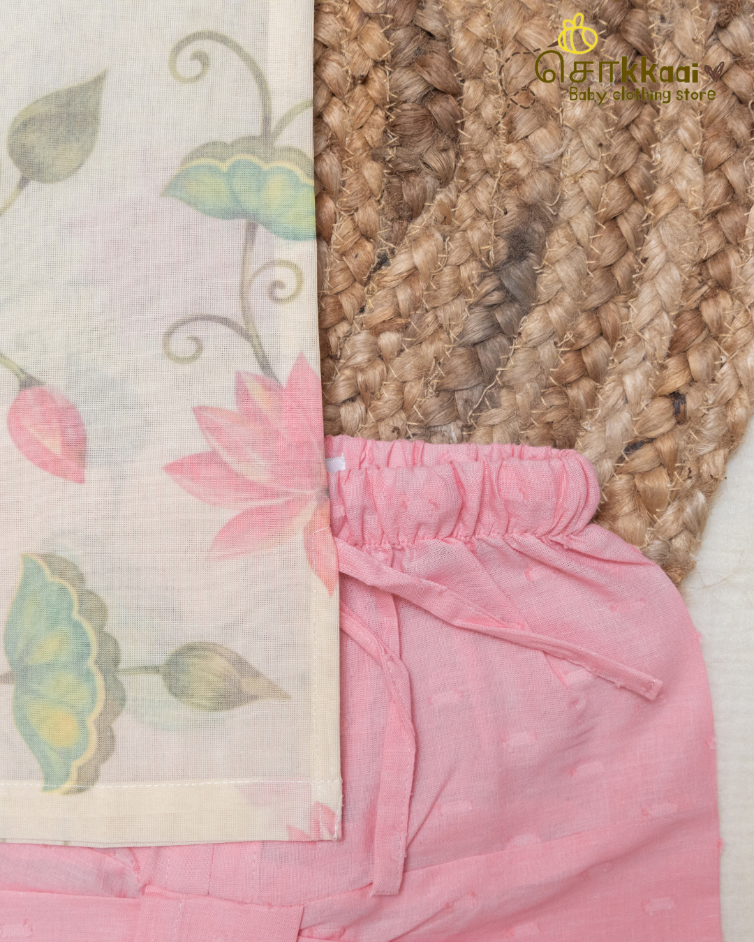 Lotus Breeze Cotton Dhoti Set (0-5yrs) - Sokkaai