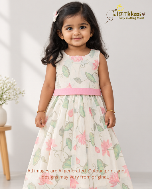 Lotus Breeze Cotton Skirt & Top Set (6m-5years) - Sokkaai
