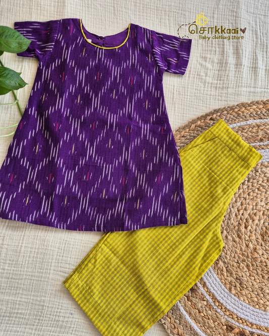 Royale Plum & Lime Chudi Set (1-6years) - Sokkaai