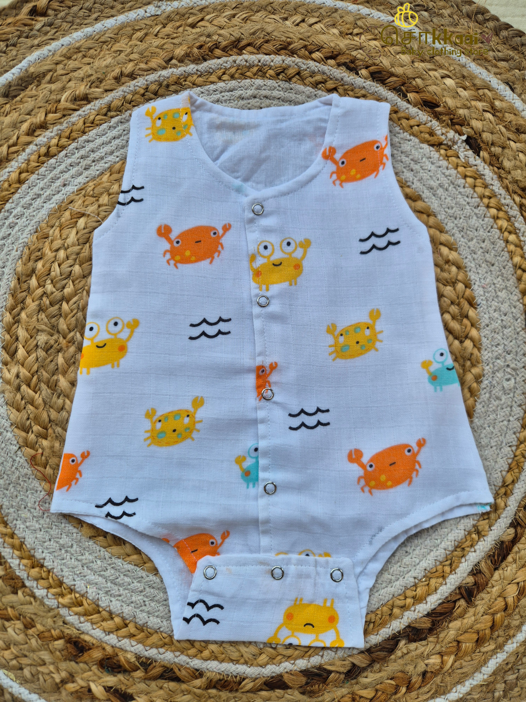Soft Muslin Bodysuit (0-3m) - Sokkaai