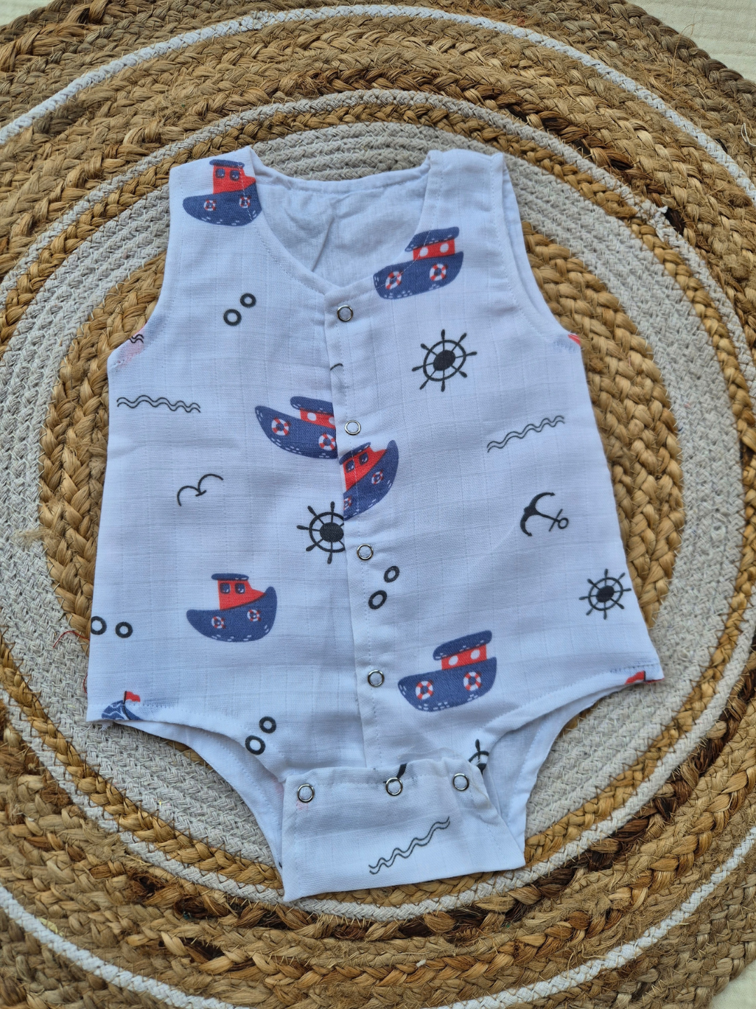 Soft Muslin Bodysuit (0-3m) - Sokkaai