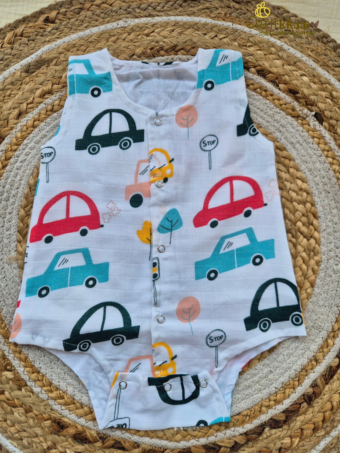 Soft Muslin Bodysuit (3-6m) - Sokkaai