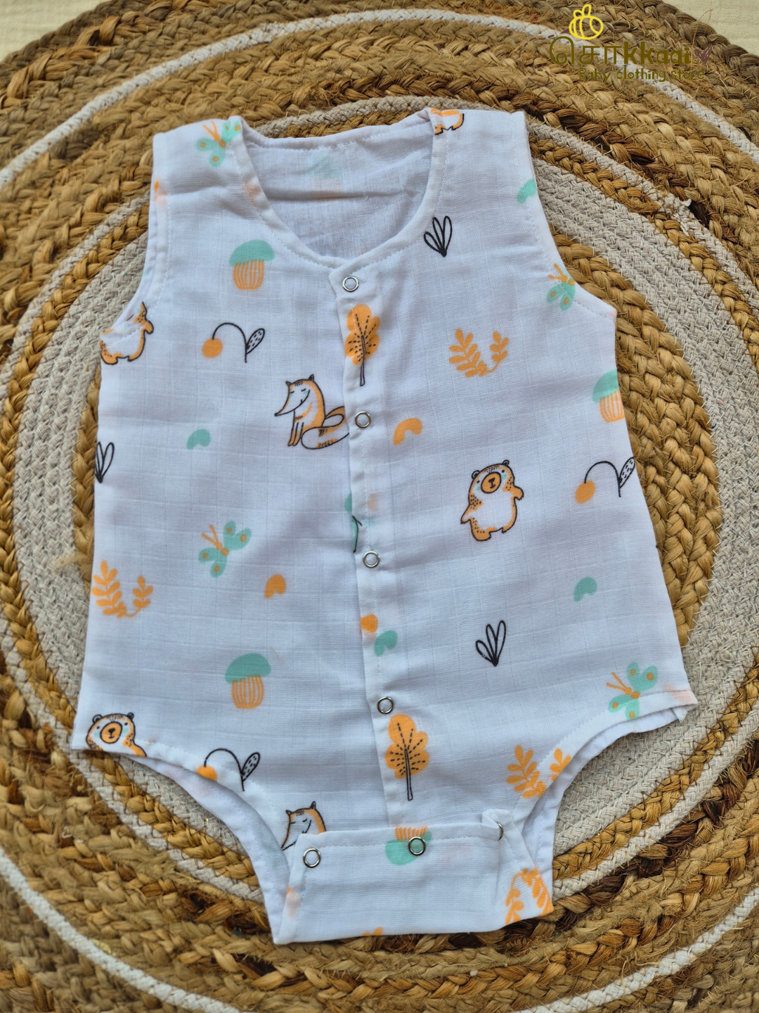 Soft Muslin Bodysuit (3-6m) - Sokkaai