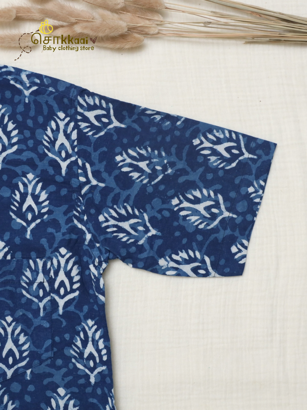 Indigo Plume Standard Collar Men Shirt (M-XXL) - Dad