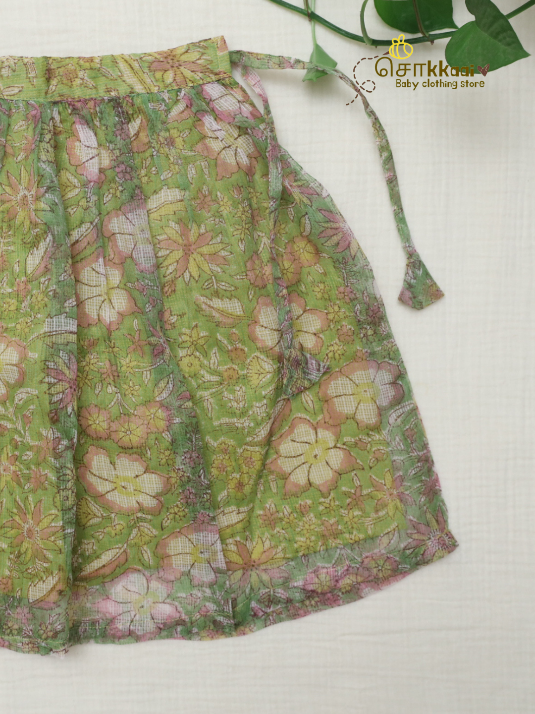 Spring Meadow Floral Kota Cotton Skirt & Top Set (6m-5years) - Sokkaai