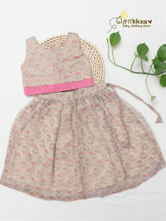 Misty Rosewood Kota Cotton Skirt & Top Set (6m-5years) - Sokkaai