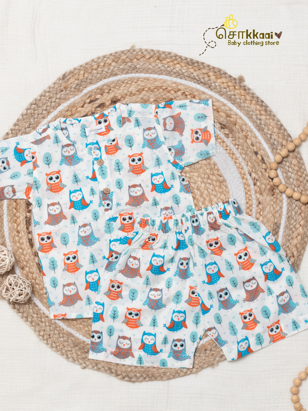 Little Owl Coord Set - Sokkaai