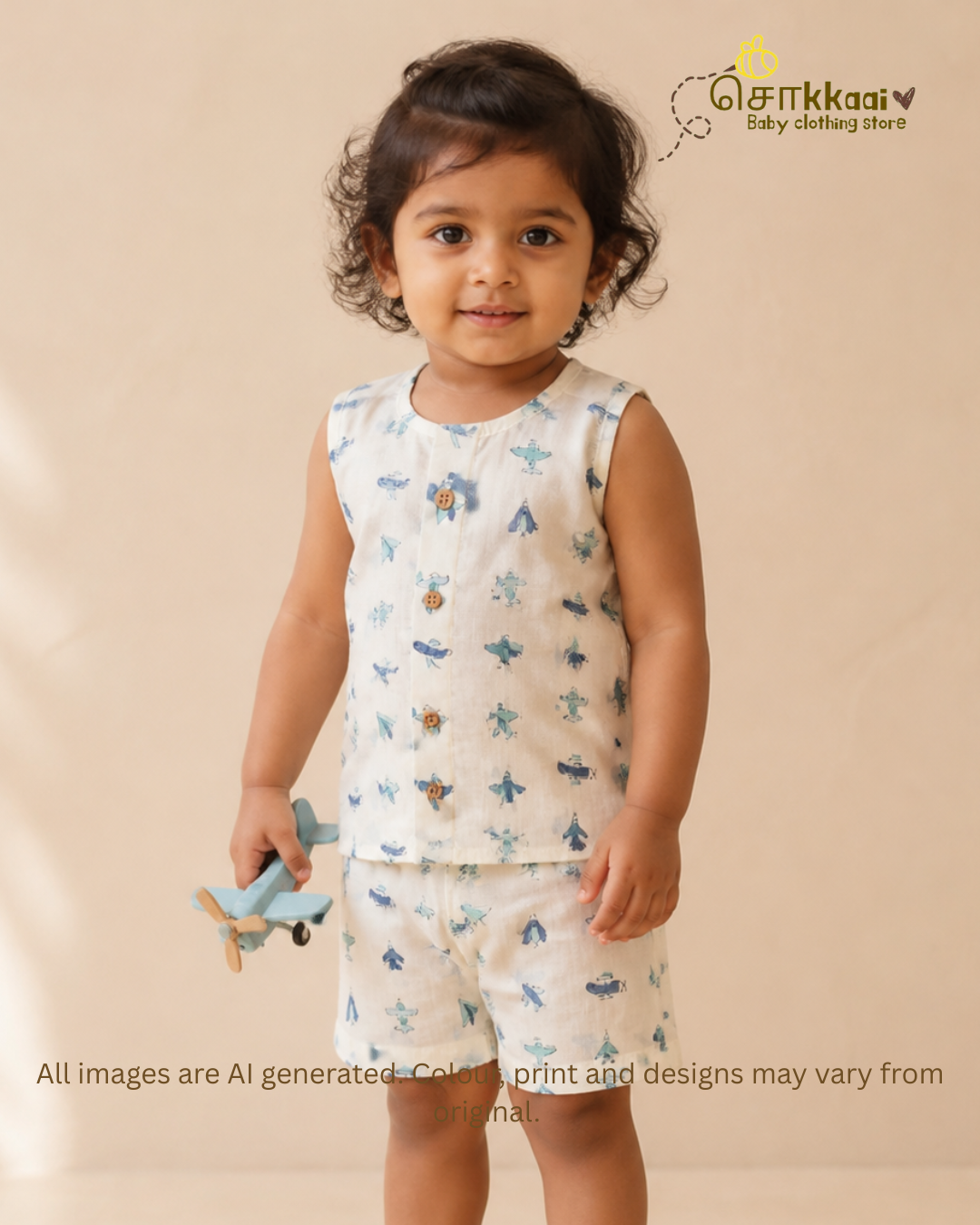 Junior Aviator Cotton Coord Set (NB-3years) - Unisex - Sokkaai