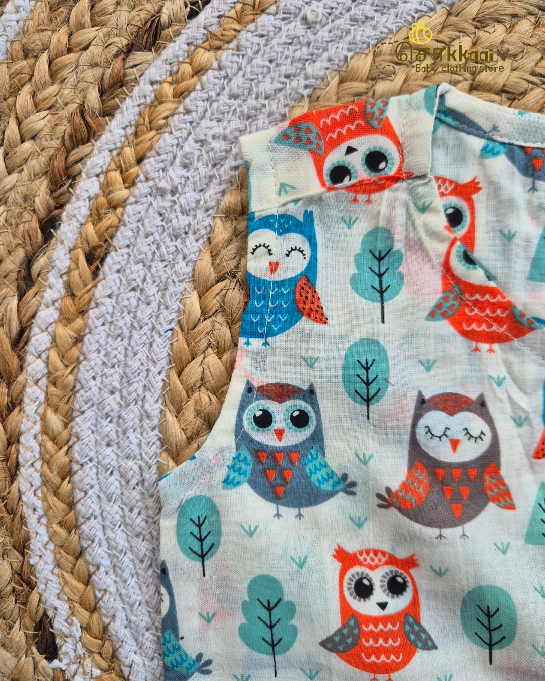 Owl Tales Cotton Coord Set (NB-3years) - Unisex - Sokkaai