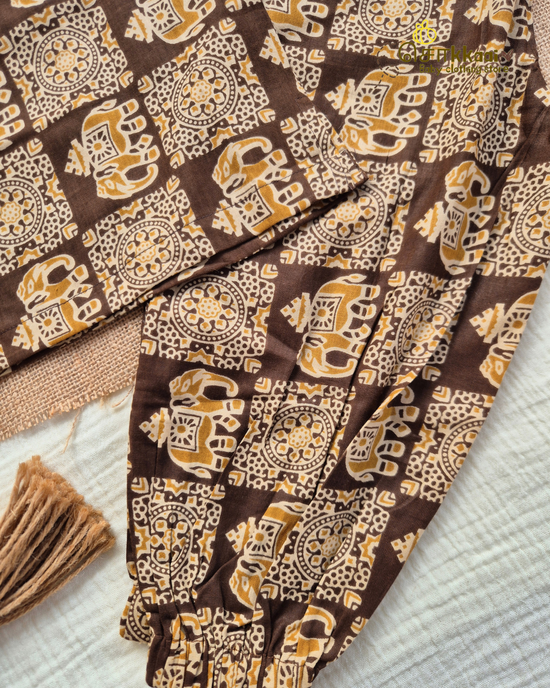 Brown Elephant Trail Jogger Set (1-6years) - Unisex - Sokkaai