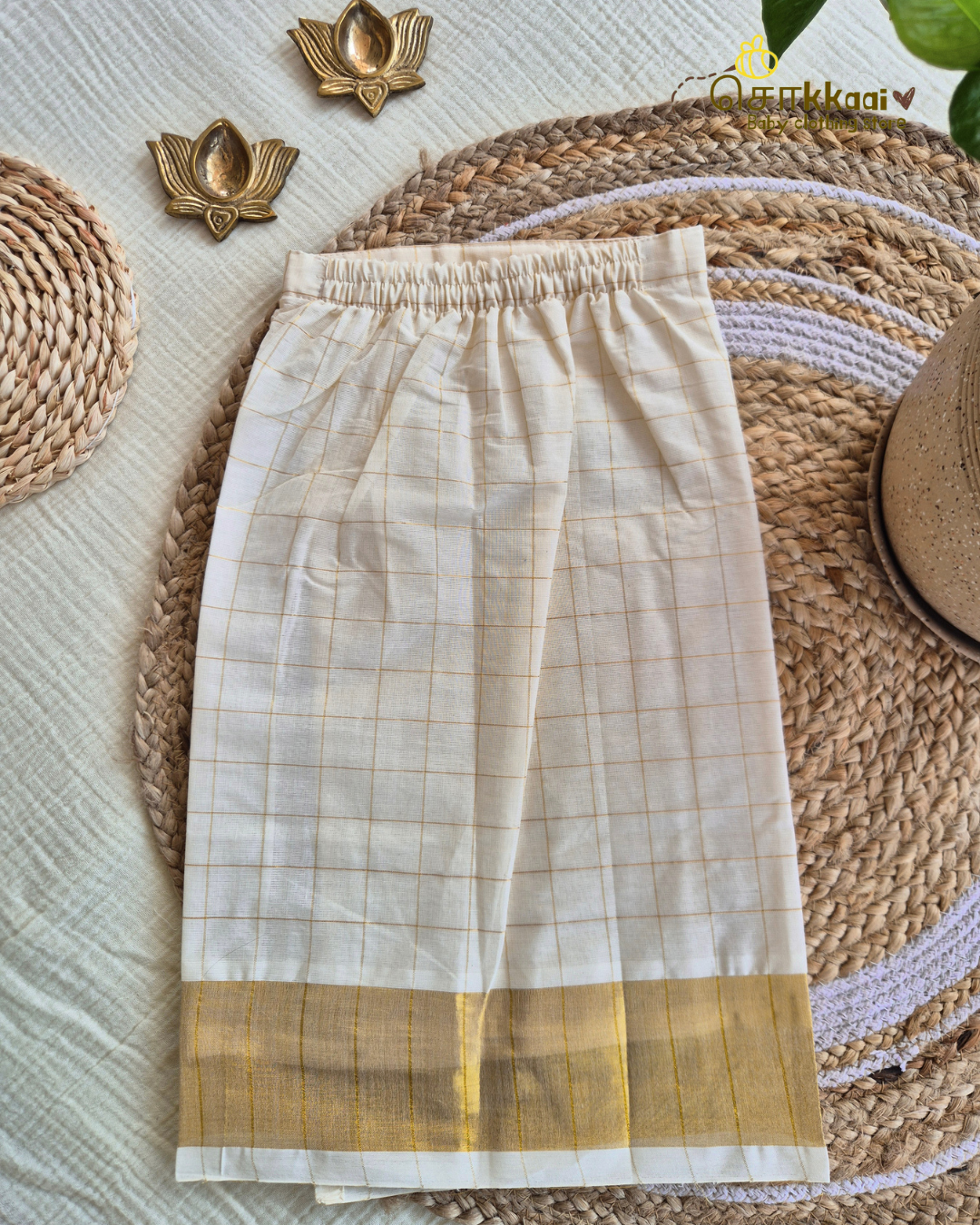 Onam Folklore Shirt with Veshti (6m-6yrs) - Sokkaai