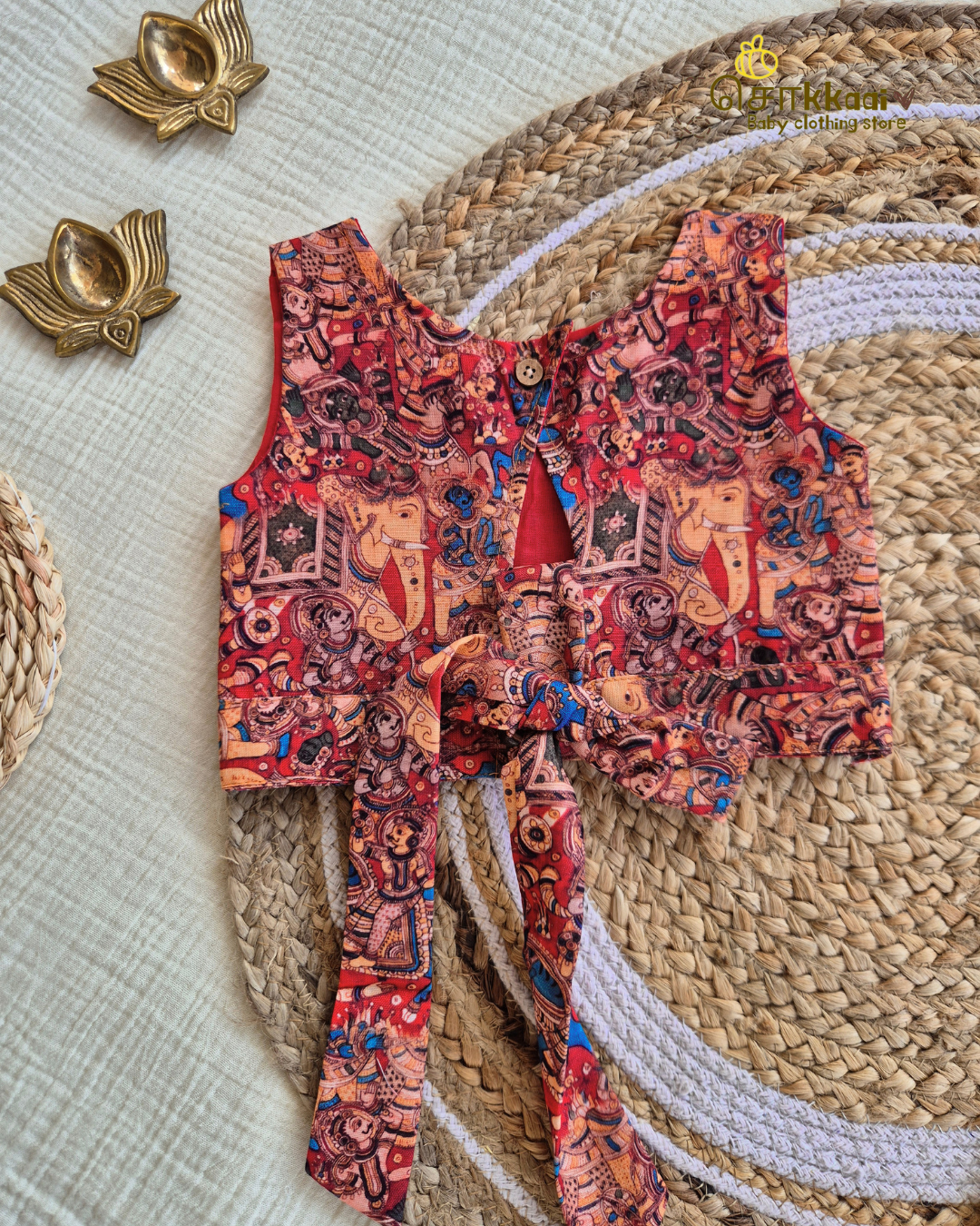 Onam Folklore Skirt and Top Girls (6m-6years) - Sokkaai
