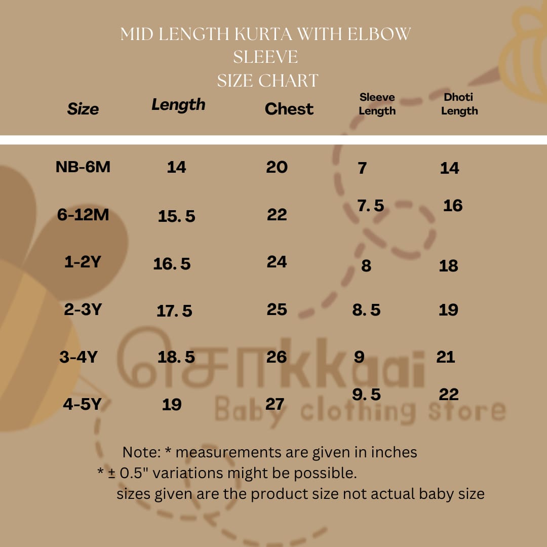 Pastel rosewood raw silk elbow sleeve kurta - (0-5years) Sokkaai