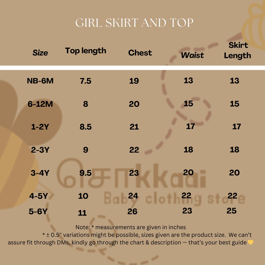 Mangalgiri Cotton Skirt and top Girls  - Royal Navy and Magenta (6m-5years) - Sokkaai